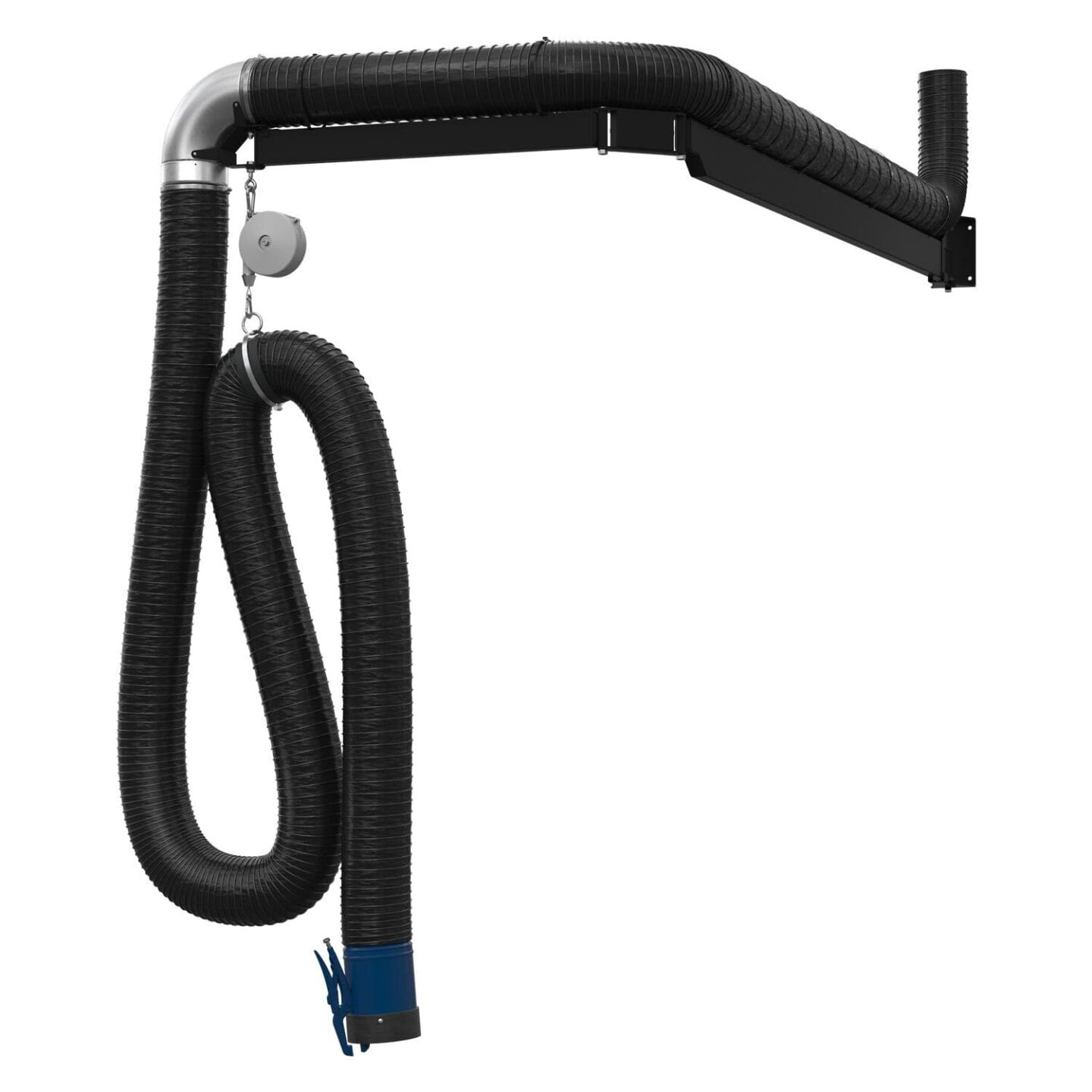 Slangskena för avgasutsug