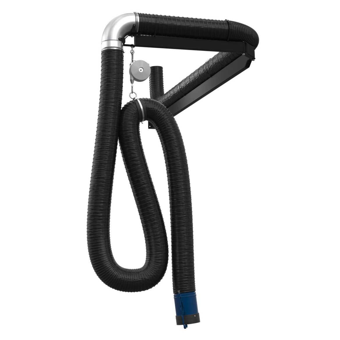 Slangskena för avgasutsug